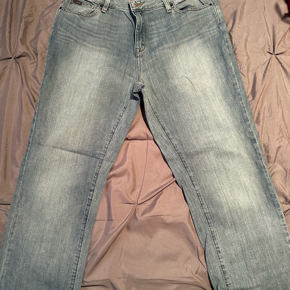 L.L. Bean Straight-Leg Jeans in Light Blue Wash